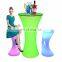 Mange Debout Lumineux LED MRohsticolore - ROUND Led Cocktail Bar Table