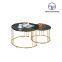 Modern Gold Stainless Steel Leg marble top round living room home furniture luxury side center coffee tea table