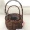 China Supplies Wicker Basket Picnic Basket Hamper  With A Foldable Wood Arc Top Shape