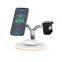 3-in-1 Portable Charging Station fo Devices ABS 5W-15W Fast Magnetic Wireless Charger