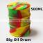 Non-stick 500ml custom silicone large oil rubber drum