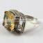 Classy Citrine 925 Sterling Silver Ring, Silver Jewellery India, Gemstone Silver Jewellery
