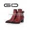 Roman Model Buckle Decoration Beside Zipper Closed Women Boots