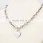 316L Stainless Steel Silver Punk Links Heart Pendant Necklace
