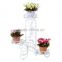 Customized White Metal Iron Hanging Flower Pot Display Stand