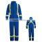 Cotton Blue Fire Retardant Coveralls With Reflective Tape