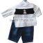 kids warm outwear white sweater matching boys winter clothing set