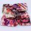 Print 100% silk satin square scarf