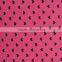 rose red heart polyester print lycra swimwear fabric