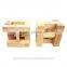 2015 Hot Sale Wooden IQ Intelligent Puzzle Magic Puzzle Kongming Lock Brain Teaser Model Number GAD1130
