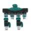 4 Way Garden Tap Connector Splitter Shut Off Valve 1 Tap to 4 Water Hose Connector