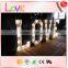 High quality wedding decorative lighted up led marquee letter