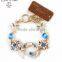 DIY gold moon star braclet alloy chain braclet