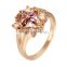 Elegant Women Purple Cubic Zirconia Flower Shaped Women Engagement Ring