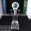 cheap fashionable crystal round ball trophy