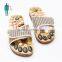 Cheap Price Massage Stone Slippers with Natural Pebble for Foot Massage