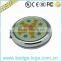 Round Flower Logo Fashion Portable Cosmetic Mirror