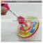 Newly design hand push plastic led spinning top for sale