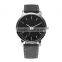 2016 customized your logo stainless steel leather quartz watch luxury men Watches men