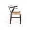 Outdoor garden curved back dining room chairs in wood