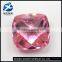 guangxi 10 mm square checkerboard pink cz cubic zirconia gem stone for jewelry