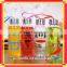 Portable Sports bpa free glass water bottle with aluminum lid with silk printing glass
