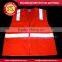 road work safety reflective vest with pencil pocket and solid pocket