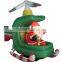 Inflatable santa in Helicopter