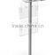 church pulpit designs Acrylic Podium for Floor, Aluminum Pole & Base, 6 Brochure Pockets - Clear & Silver