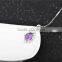 natrual sterling silver purple amethyst Folk-custom wholesale drop pendant bulk sale