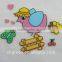 Small neck thermal transfer label for kids clothing