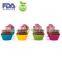 Silicone Baking Cup Cupcake Liners, Set of 12, 4 Colors