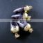 15x30mm water drop shape gold plated purple amethyst power stone pendant charm DIY supplies 1850207