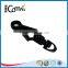 Black metal spring clip snap hook for bag