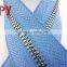 3# White Gold Teeth Metal Zipper