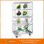 own factory 3/4/5 tiers greenhouse flower garden metal display cart vegetable trolley