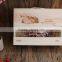Wooden wine box with handle