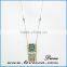 Synthetic Turquoise Gemstone necklace jewelry with gold plated chain