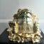 FRP gold frog statue