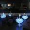 Rechargeable Li-on Battery Operated Light up LED Furniture Cocktail Round Table for Home / Bar / Night Club