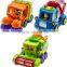 Push and Go Friction Powered Car Toys for Boys - Street Sweeper Truck, Cement Mixer Truck, Harvester Toy Truck