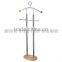 Hotel furniture Metal free standing wooden coat rack