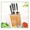 Natural universal bamboo knife block set
