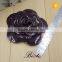 Fashion handmade ladies purple fake leather shoe flower accessory