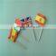 Decoration for party cocktail paper toothpick flags