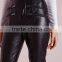 new design black faux leather biker pants cheap price