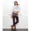 fashion sexy lady round collar printed hoody