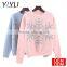 Women Pink Sweater Snowflake Pattern Christmas Pullover