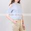 Womens cold shoulder custom cotton tee shirts