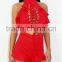 B33751A New autumn fashion wholesale lace up bandage shorts jumpsuit